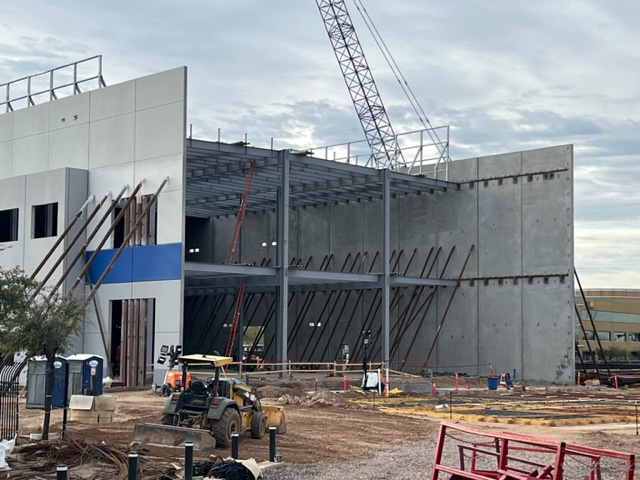Commercial construction site representing construction defect claim defense in Texas